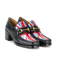 Gucci Union Jack Horsebit Loafer Heels