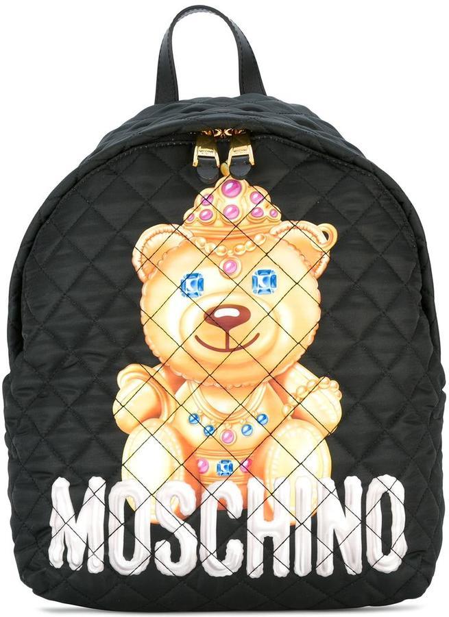 Moschino quilted discount bear backpack