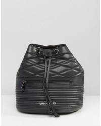 Armani Jeans Quilted Drawstring Backpack