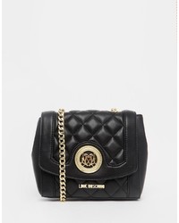 Love Moschino Black Quilted Bag With Chain Strap