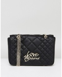 Love Moschino Matte Quilted Shoulder Bag With Chain