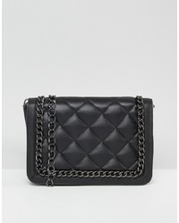 Asos Quilted Shoulder Bag With Chain Handle