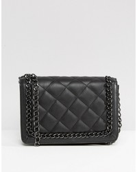 Asos Quilted Shoulder Bag With Chain Handle