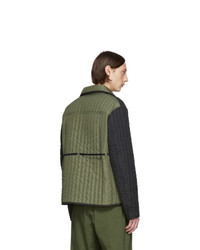 Craig Green Black And Green Quilted Worker Jacket
