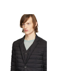 Herno Black Matte Nylon Blazer Jacket
