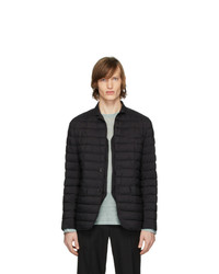 Herno Black Matte Nylon Blazer Jacket