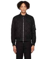Burberry Black Diamond Quilted Bomber Jacket