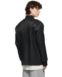 Homme Plissé Issey Miyake Black Padded Pleats Jacket