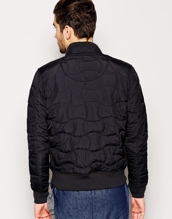 Spiewak Bomber Jacket With Quilting in Blue for Men