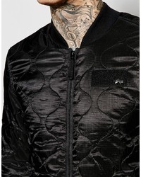 Alpha Industries Bomber Jacket With Quilting In Black