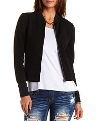 Charlotte Russe Quilted Chevron Bomber Jacket