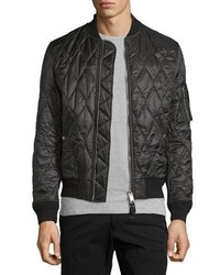 Burberry Grandy Lightweight Quilted Bomber Jacket Black