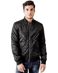 guess jake quilted bomber jacket
