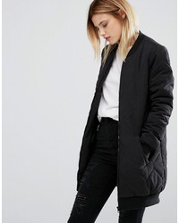 Jdy Jdy Quilted Longline Bomber Jacket