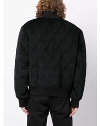 VERSACE JEANS COUTURE Logo Patch Quilted Bomber Jacket