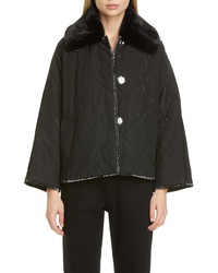Stand Studio Marlene Faux Fur Collar Quilted Jacket