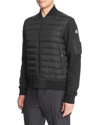 Moncler Mixed Media Quilted Down Jacket