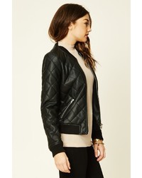 Forever 21 Quilted Bomber Jacket