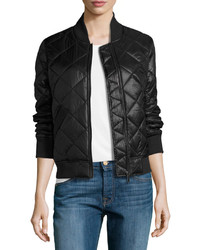 French Connection Quilted Bomber Jacket Black