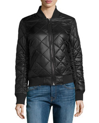French Connection Quilted Bomber Jacket Black