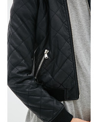 Forever 21 Quilted Faux Leather Bomber