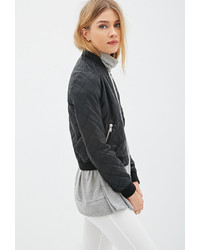 Forever 21 Quilted Faux Leather Bomber