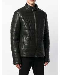Karl Lagerfeld Quilted Look Mock Collar Jacket