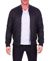 Maceoo Quilted Stud Detail Leather Jacket