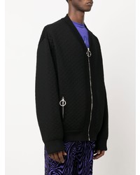 Moschino Quilted V Neck Bomber Jacket