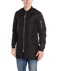 Scotch & Soda All Over Quilted Long Bomber Jacket