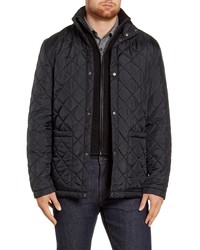 Cole Haan Signature Quilted Jacket With Knit Bib