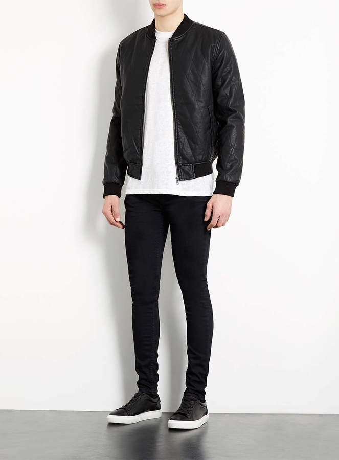 topman quilted bomber jacket