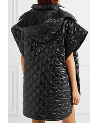 Burberry Appliqud Quilted Glossed Shell Cape