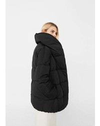 Mango Quilted Feather Coat