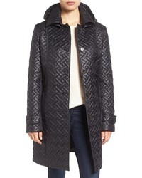 Larry Levine Quilted Hooded Coat