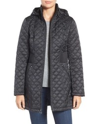 Laundry by Shelli Segal Quilted Hooded Coat