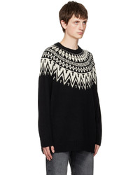 Undercoverism Black Paneled Sweater