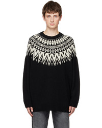 Undercoverism Black Paneled Sweater