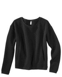 by design, LLC Xhilaration Juniors Quilted Sweatshirt Black Xs