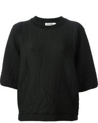 Jil Sander Quilted Short Sleeve Boxy Sweatshirt