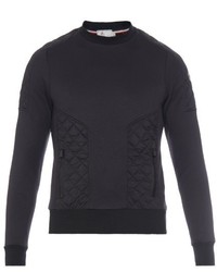 Moncler Grenoble Quilted Jersey Crew Neck Sweater