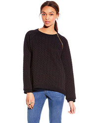 Vince Camuto Cable Quilt Sweatshirt