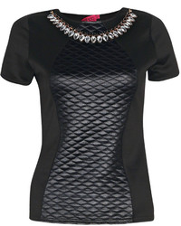 Boohoo Candice Quilted Front Necklace Top