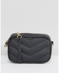 Asos Camera Bag With Quilted Chevron Cross Body Bag
