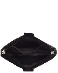 Miu Miu Crystal Strap Quilted Velvet Shoulder Bag Black