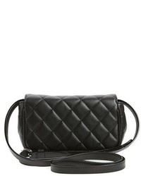 Moschino Letters Quilted Crossbody Bag Black