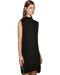 Sacai Black Quilted Knit Dress