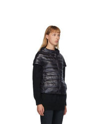 Herno Black Down Emilia Cap Sleeve Jacket