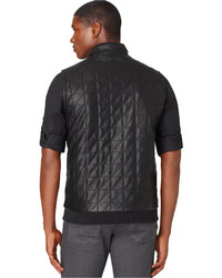 Calvin Klein Faux Leather Quilted Vest