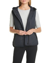 Eileen Fisher Hooded Quilted Vest